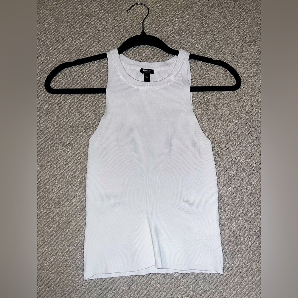 Express Body Contour White Tank